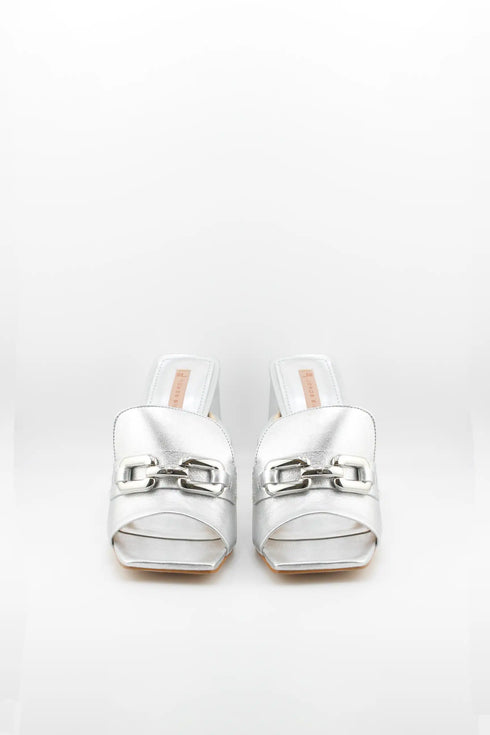Jorge Bischoff Square-Toe Block Heel Mules